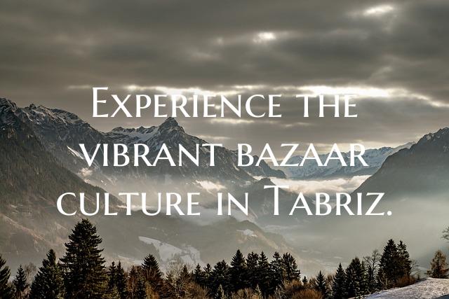 Experience the vibrant bazaar culture in Tabriz.